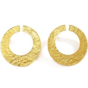 Gold Hoop Statement Earrings